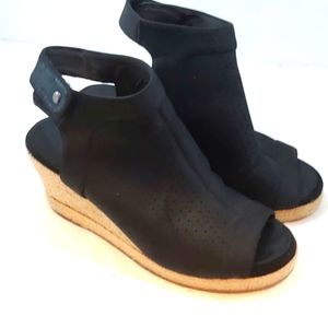 SKECHERS | Women's Indigo Sky Love Dust Espadrille Wedges Black Size 8